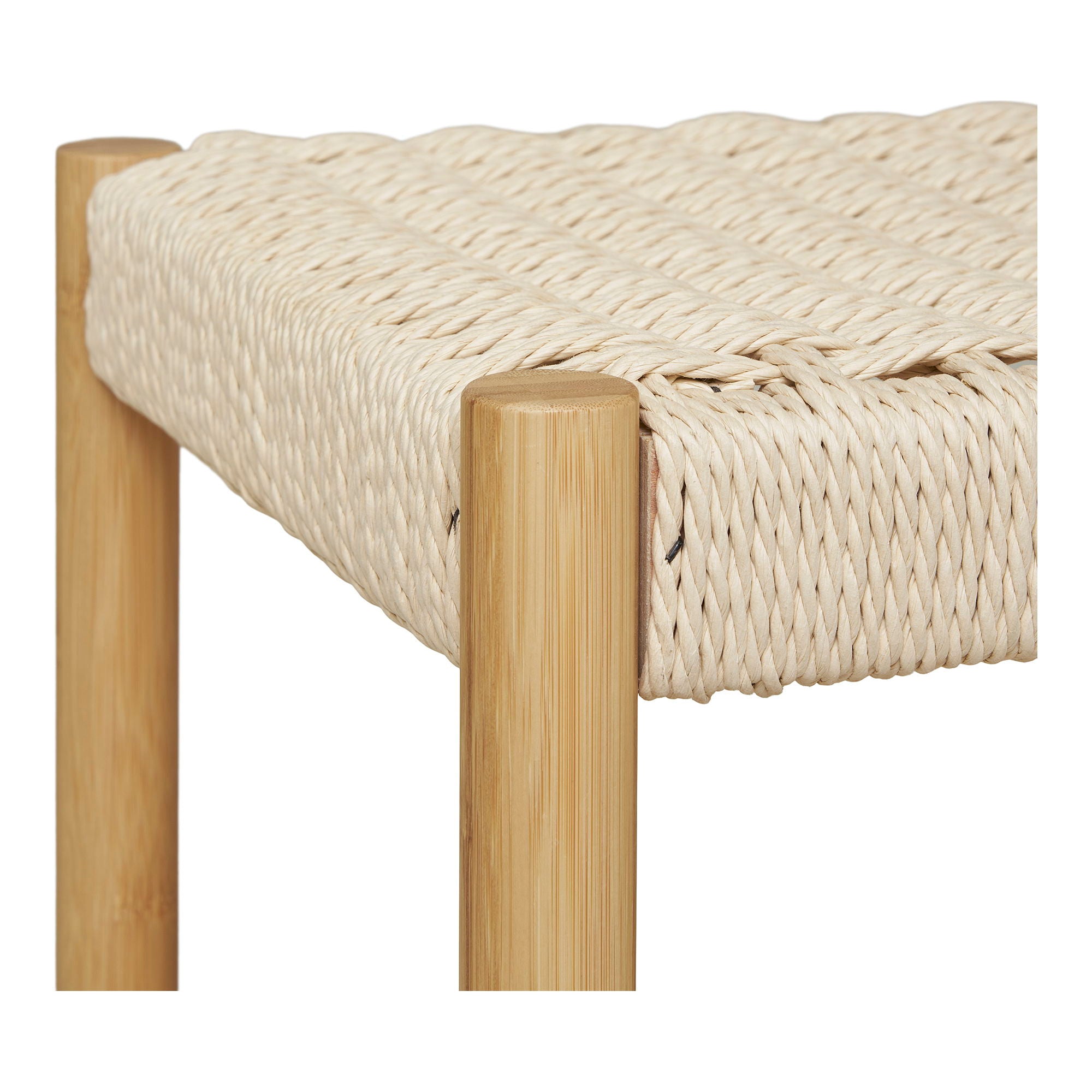 Ember – Kleiderständer mit Sitzbank, Bambus, natur, 36×95×165 cm